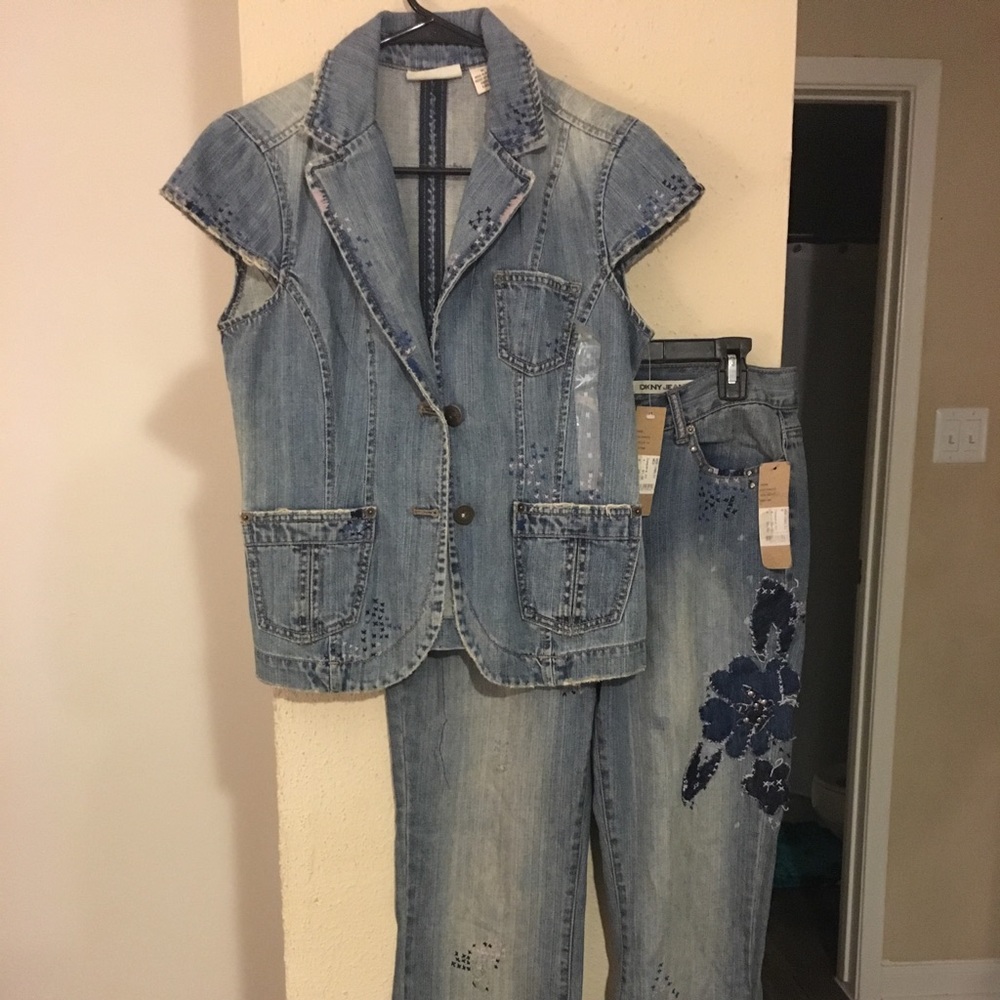 DKNY Denim Set...Size 6 Jeans, Medium Jacket